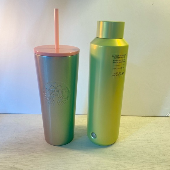 Starbucks pink green glitter bundle NWT